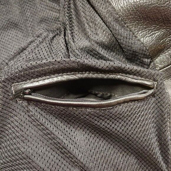 Moto Mod Black Button Front Adjustable Lace Up Sides Motorcycle Riding Vest - Picture 9 of 13